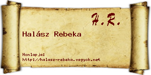Halász Rebeka névjegykártya